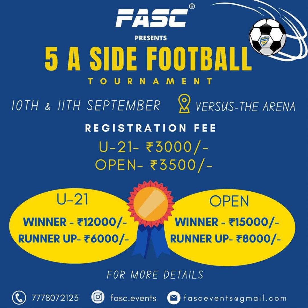 FASC presents 5 Aside Football Tournament