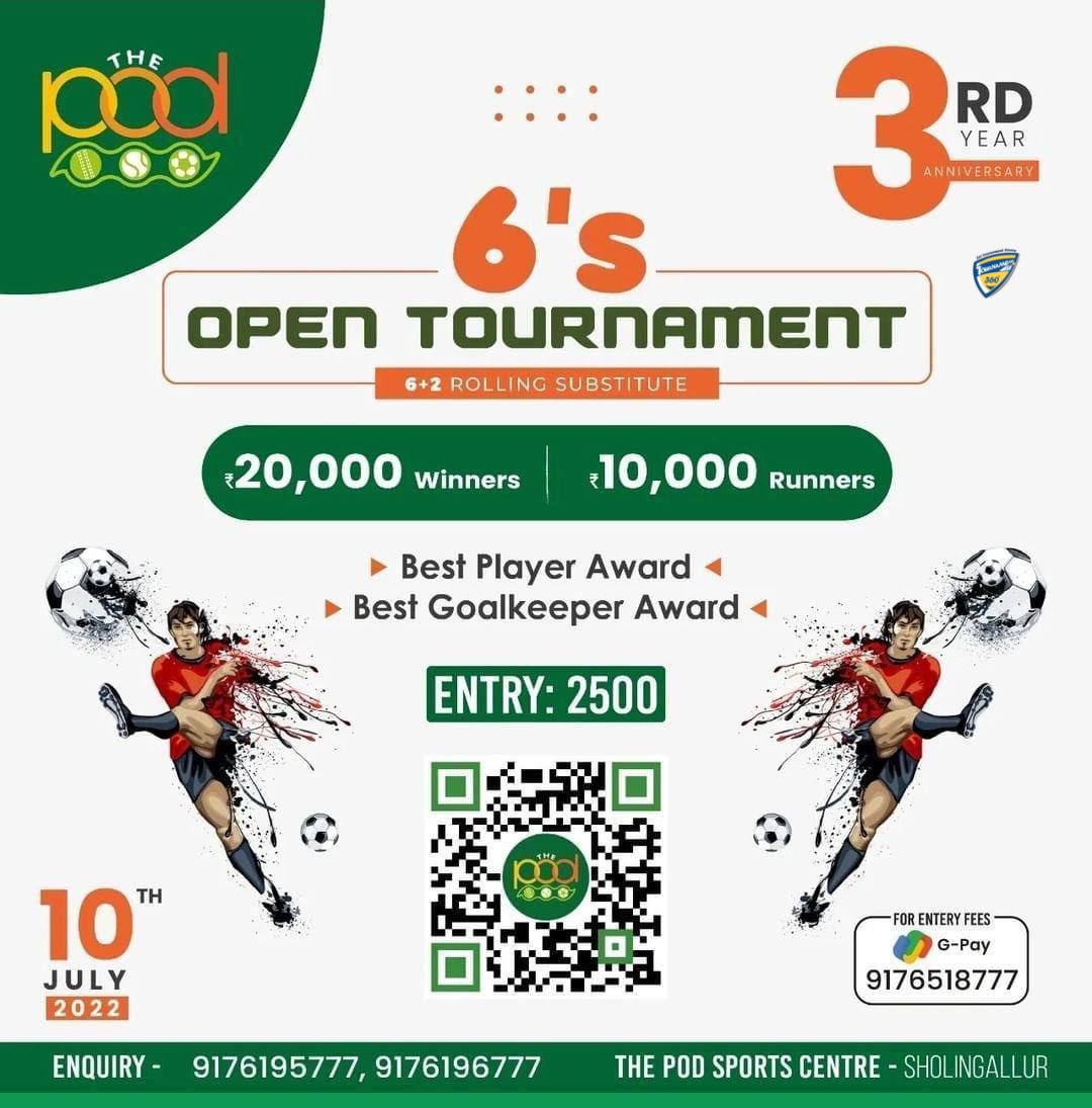 6's Open Football Tournament in Chennai
