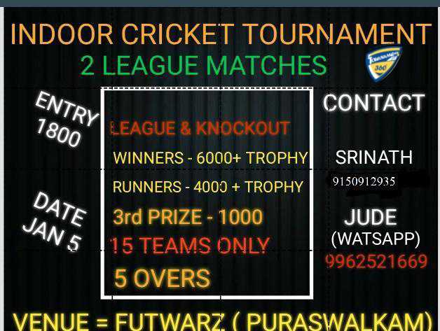 Indoor Cricket Tournament