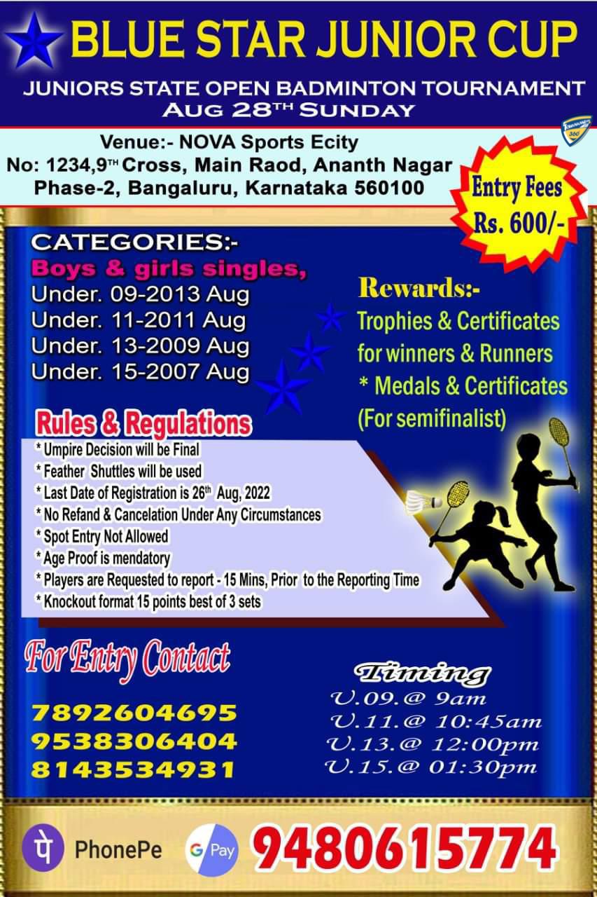 Juniors State Open Badminton Tournament