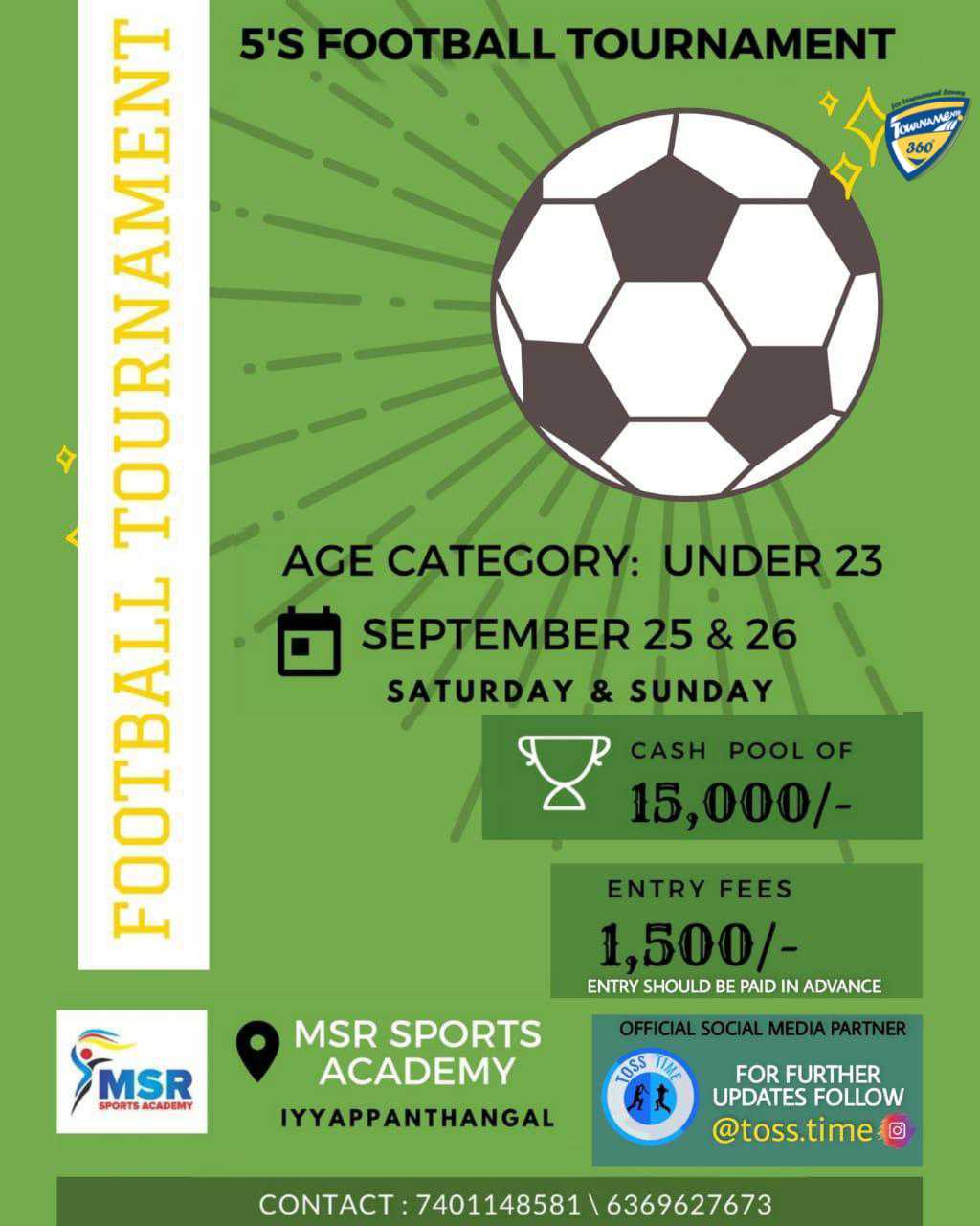 Under 23 5s Football Tournament