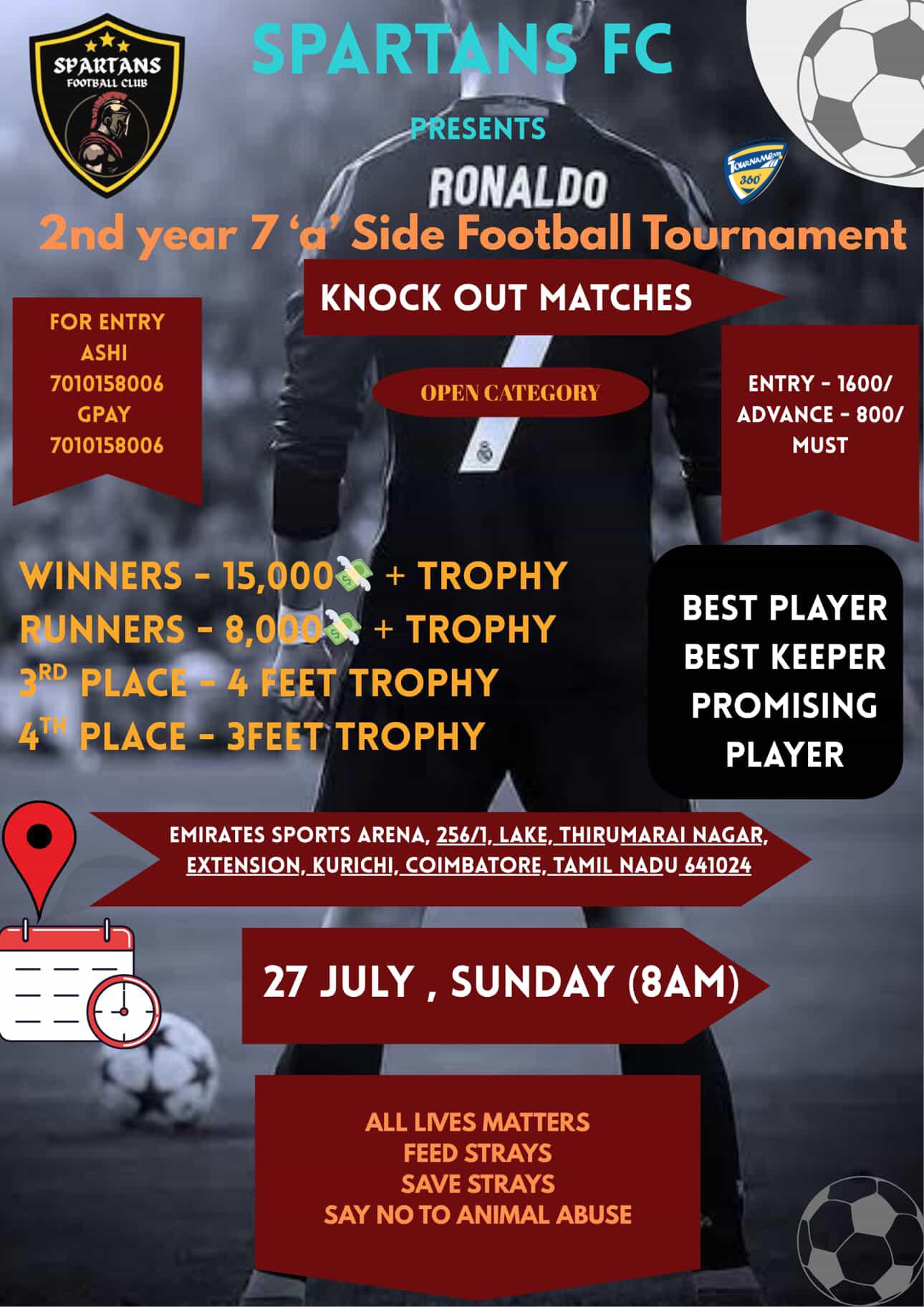 7A Side Football Tournament in Coimbatore