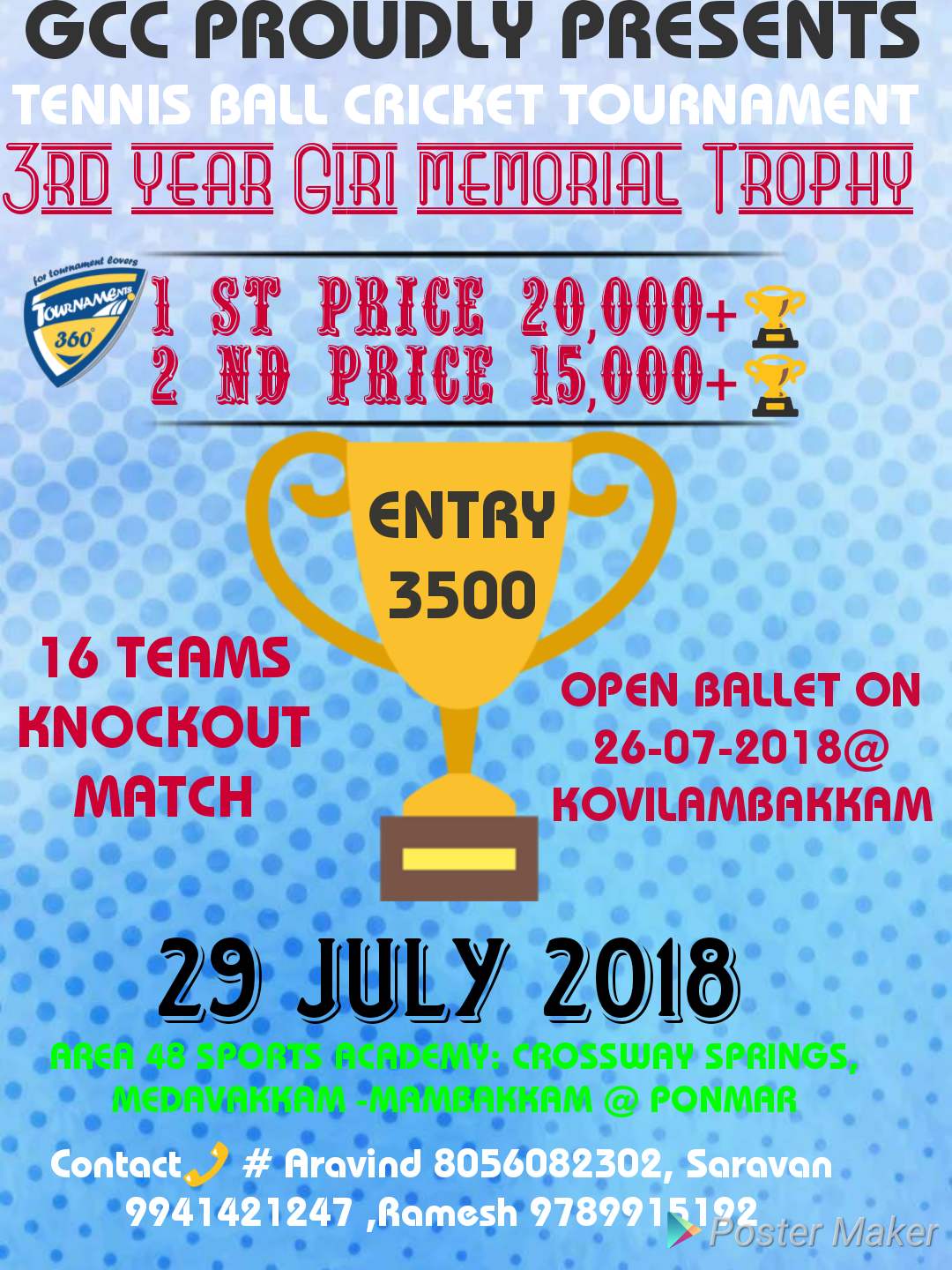 3rd Year Giri Memorial Trophy