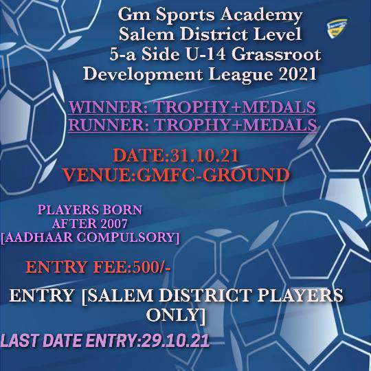 5A Side Under 14 Grassroot Development League 2021