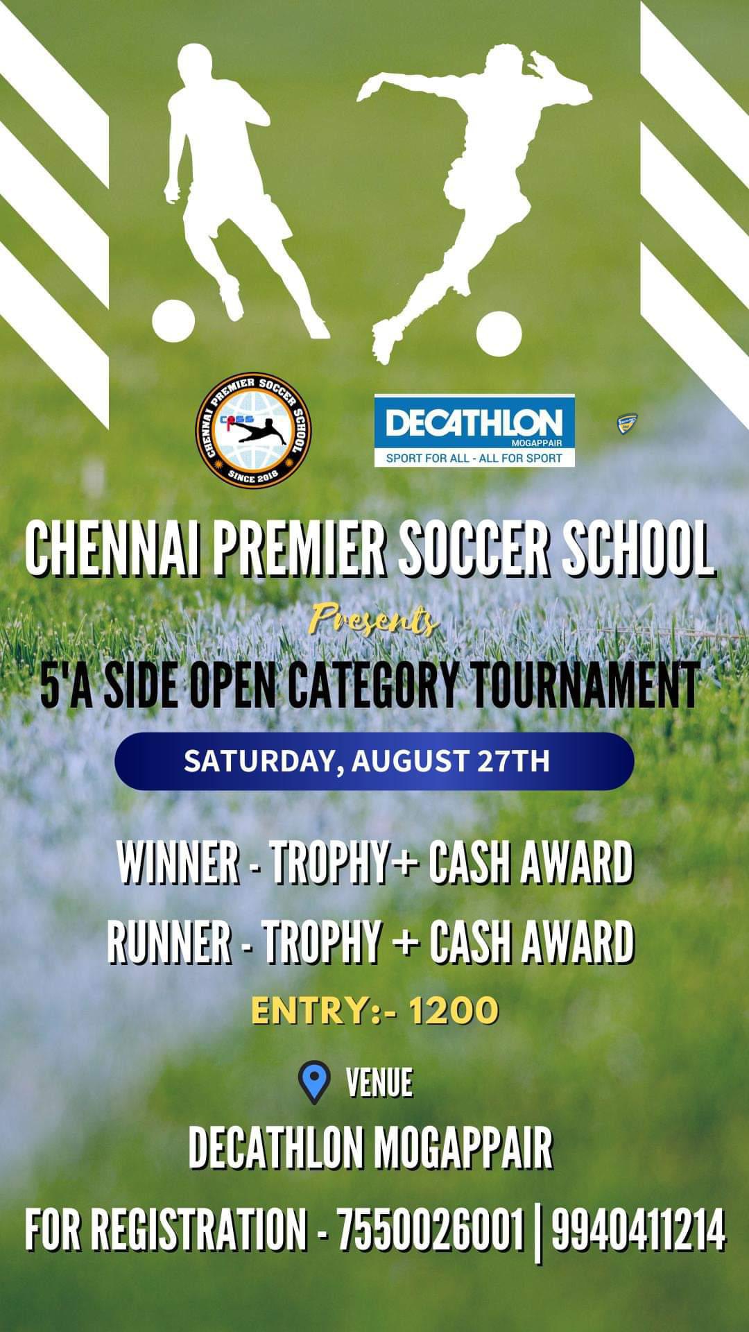 5 Aside Open Category Football Tournament